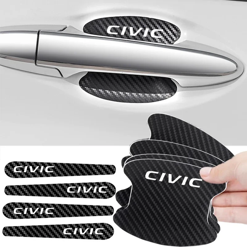 Автомобильная дверная чаша наклейка против царапин для Honda CIVIC защитные наклейки