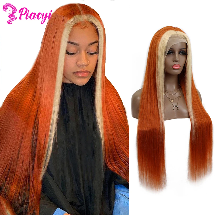 

Ginger Wig 613 Lace Front Wig Straight Wigs For Women Orange HD Transparent Wig Blonde Orange Lace Front Human Hair Wigs
