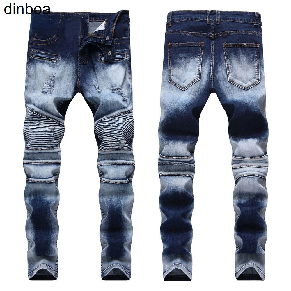 

Jeans Y2k Men Cargo Pants Splicing Denim Trousers Biker High Quality Male Straight Casual Designer Military Many Multi-pocket