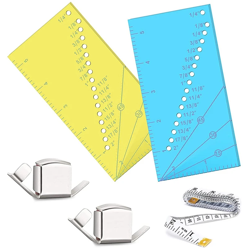 

Seam Allowance Ruler,Perforated Sew Seam Gauge Measuring Tool With 2 Magnetic Seam Guide And 1 Tape Measure