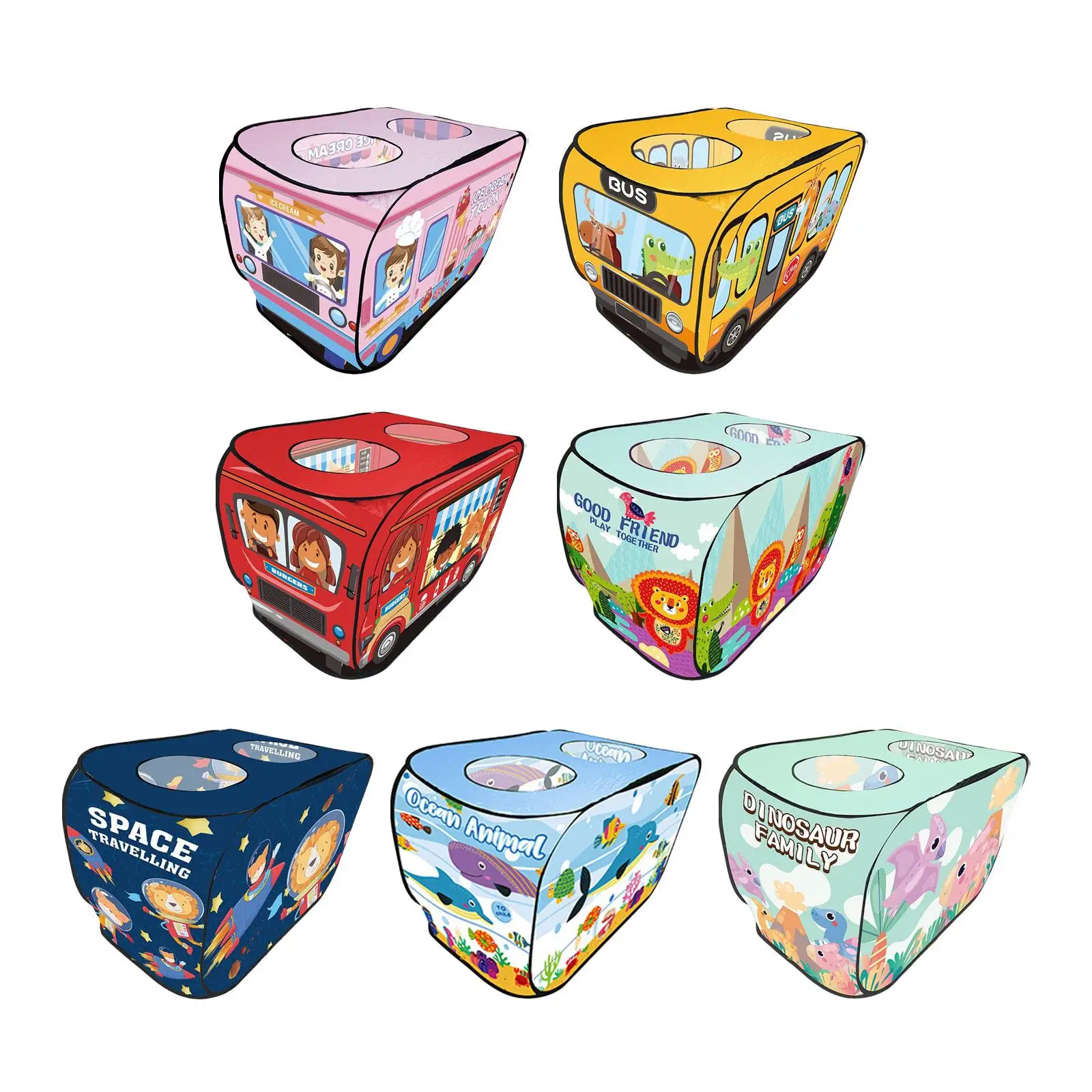

Ice Cream Truck Multifunctional Children Toy Tent for Outdoor Indoor Camping