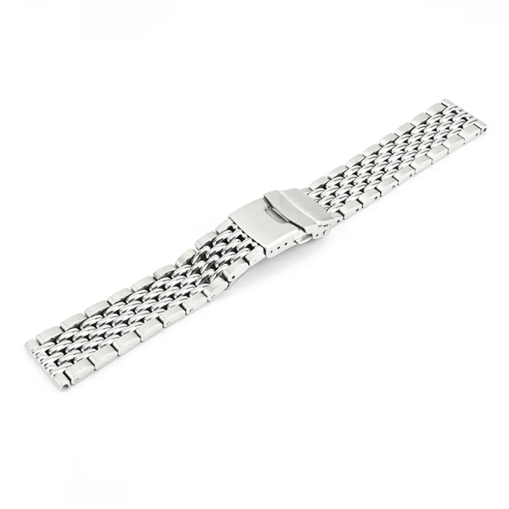 20MM 22MM 316L Stainless Steel Bead Of Rice Watch Band Strap Fit For SKX007 Dive Watches