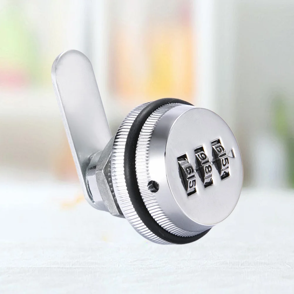 

Security Cylinder Combination Cam Lock 3-Dial Code Camlock for Arcade Cupboard Drawer Mailbox White