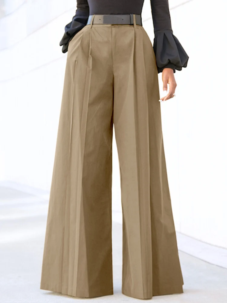 

VONDA Oversize Women Solid Office Turnips Elegant Casual Pants Wide Leg Trousers 2022 Summer High Waist Female Pantalon Femme