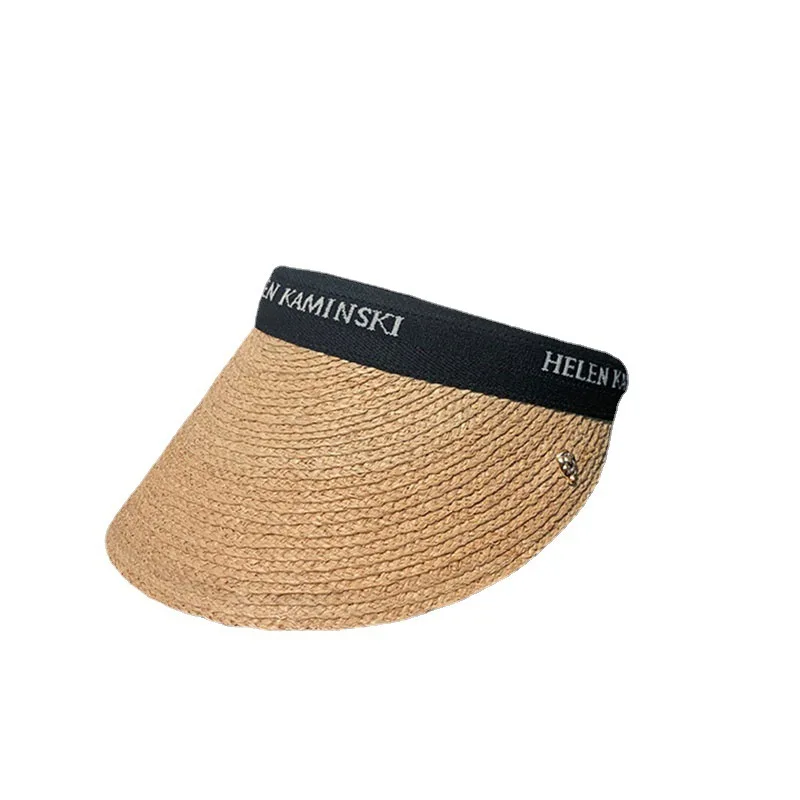 Женская Соломенная Панама из рафии летняя шляпа от солнца для занятий спортом на