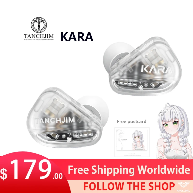 

TANCHJIM KARA 1DD+4BA In-Ear Monitors Hybrid Earphone with 0.78 2Pin Cable Earbud Monitor Headphone Performer8 S12 Legato Rinko