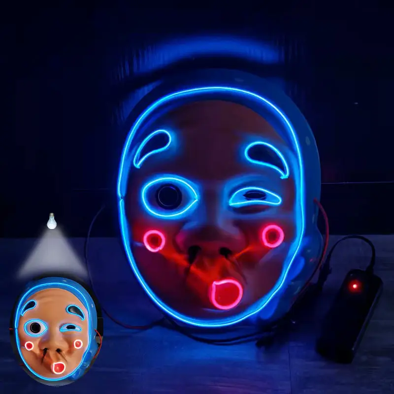 Маска для косплея Demon Killer светодиодсветодиодный светящаяся маска с японским