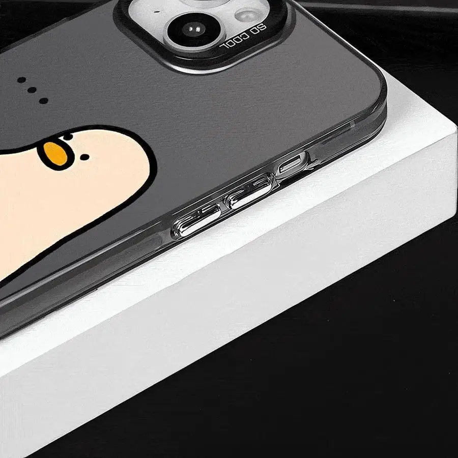 Cute Cartoon Slacker Duck Phone Case for Apple iPhone 16 11 13 15 Pro 12 14 ProMax Plus Hard PC Capa Cover