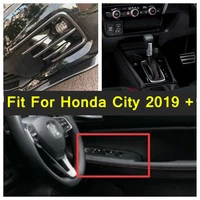 center console gear shift panel front foglight lamp window switch control cover trim for honda city 2019 2021 accessories