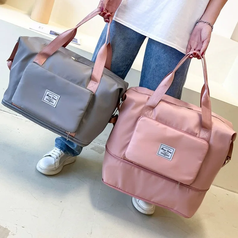 Large Capacity Folding Travel Bags Waterproof Luggage Tote Handbag Travel Duffle Bag Gym Yoga Storage Shoulder Bag For Women Men