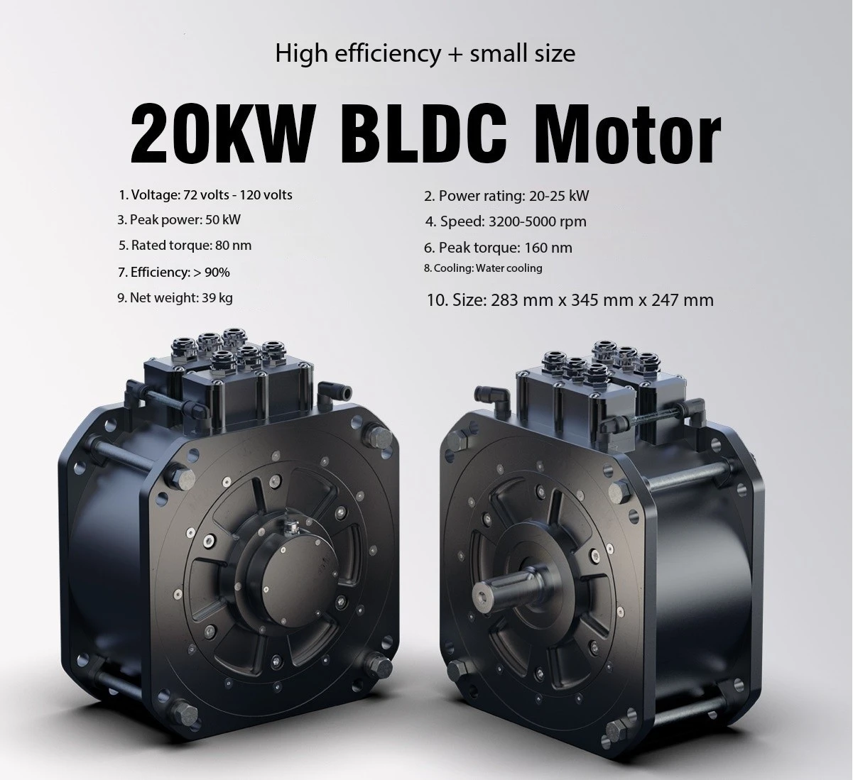 72 В 20 кВт BLDC комплект для переоборудования электромобиля бесщеточный двигатель