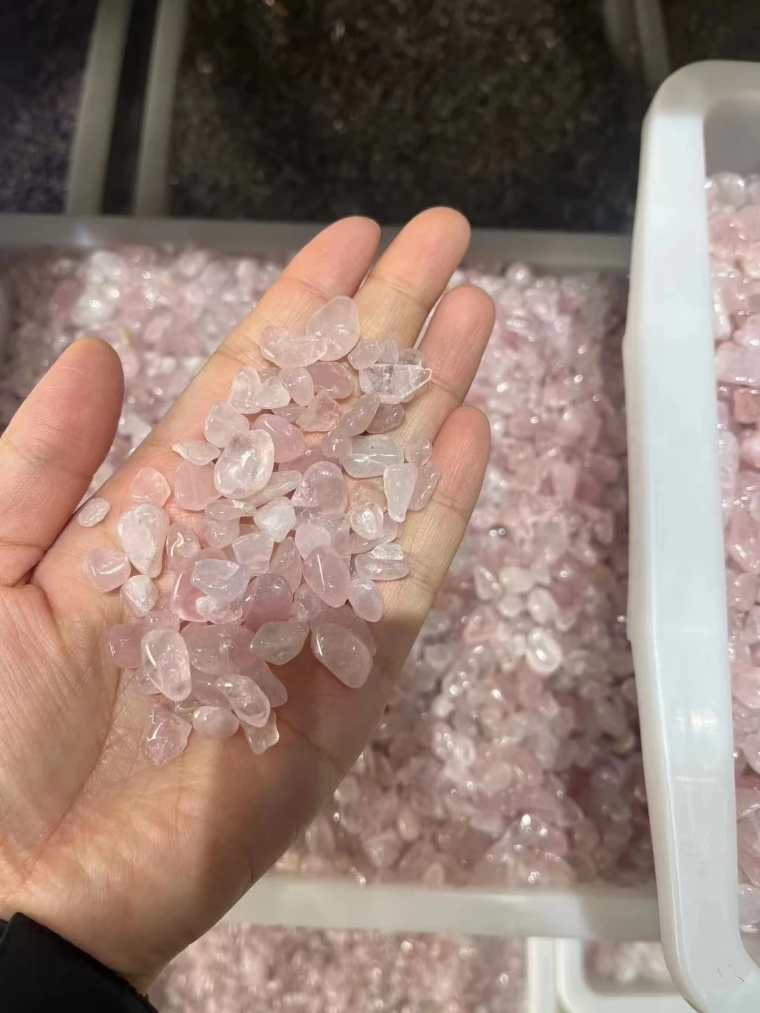 

Natural Irregular Rose Quartz Tumble Stone Healing Madagascar Pink Crystal Polished Minerals Specimen Aquarium Decor