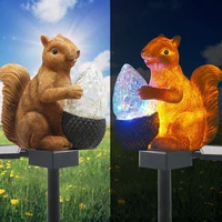 outdoor solar led garden lights led owl squirrel hedgehog lawn lamp garden waterproof christmas lights outdoor solar lamp post