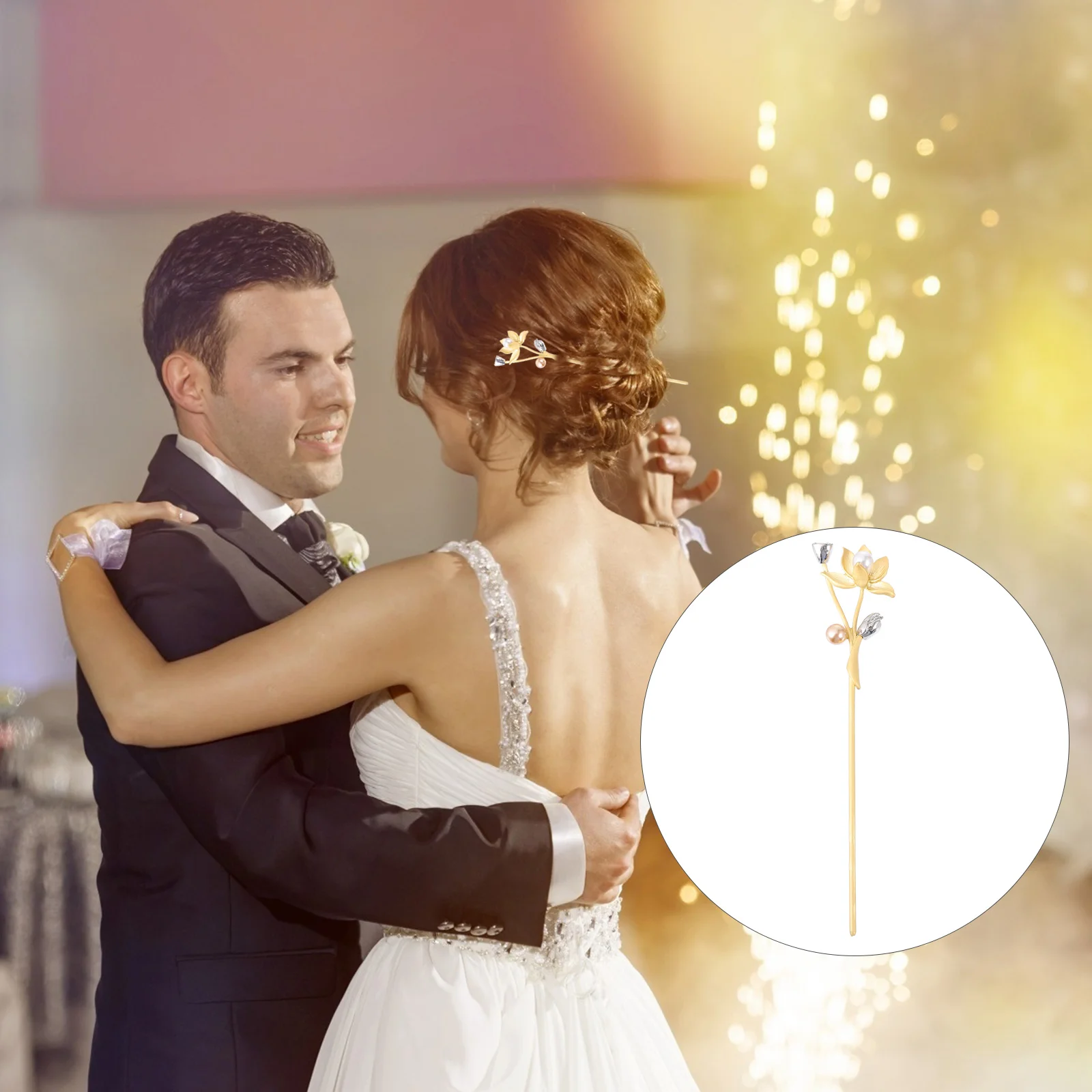 

Hairpin Vintage Chopsticks Styling Fork Floral Flower Lotus Chinese Classic Retro Decor