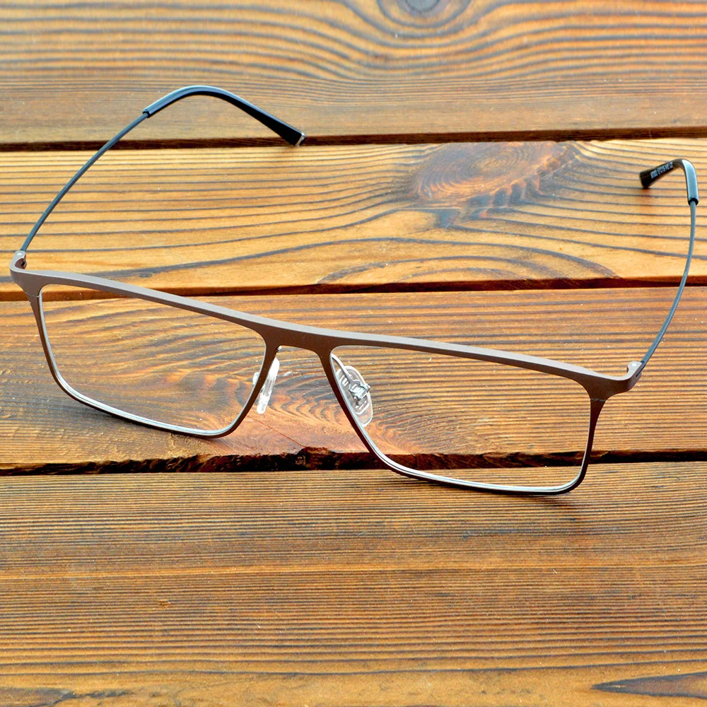 Titanium Alloy Rectangle Super Light Grey Eyeglasses Frame Fashion Spectacle Frame