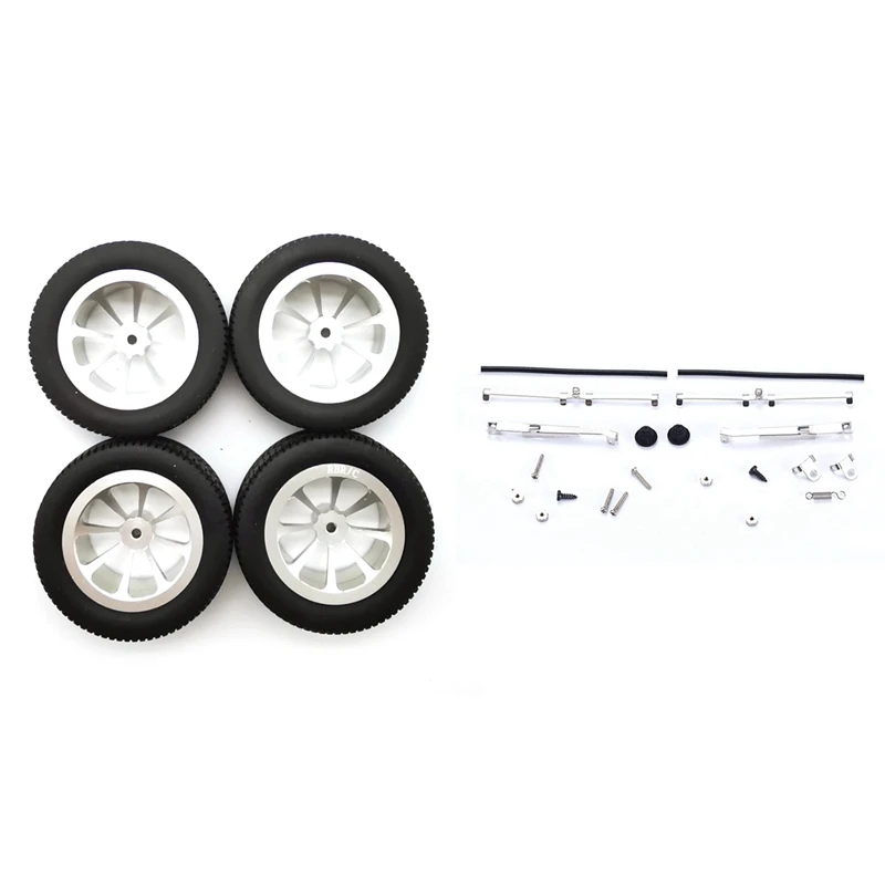 

RC Car Metal Wheel Rim Modified Tire Tyre Parts With Simulation Stainless Steel Windshield Wiper Decoration Accessories