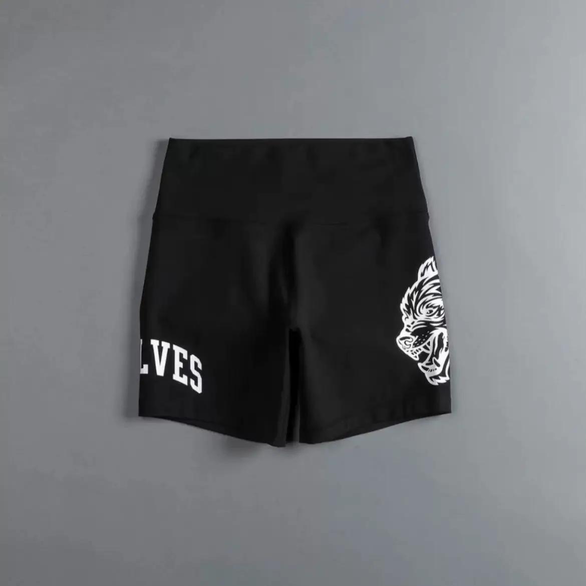 Darc Women Sports Shorts Oversized Wolf Head Printed Elastic Quick Drying Bottom Gym Workout Push Up Darc She Fitness Yoga Short