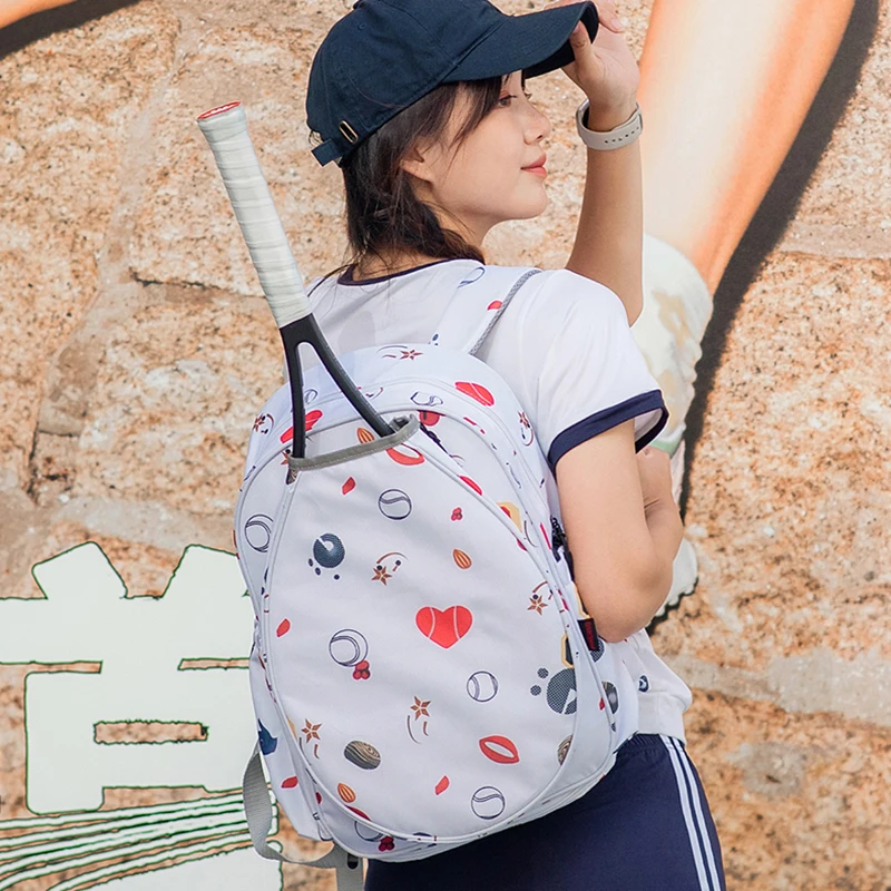 Greatspeed Tennis Backpack Women with Sneakers Compartment Children Kids Teenagers Badminton Rackets Bag for 2 Rackets