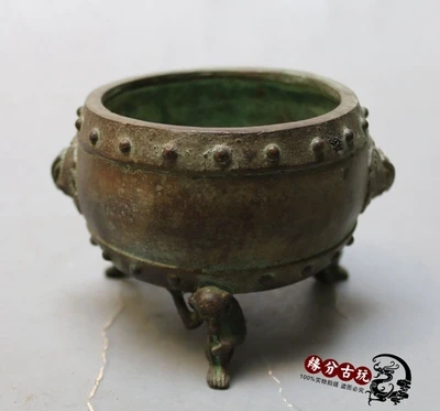 

Exquisite antique pure copper incense burner ornaments