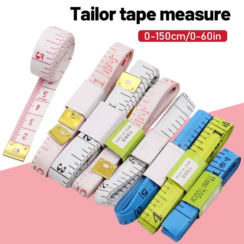 

1 PCS Sewing tailor tape measure 150cm/60" cm meter sewing tape measure body measuring ruler soft random color