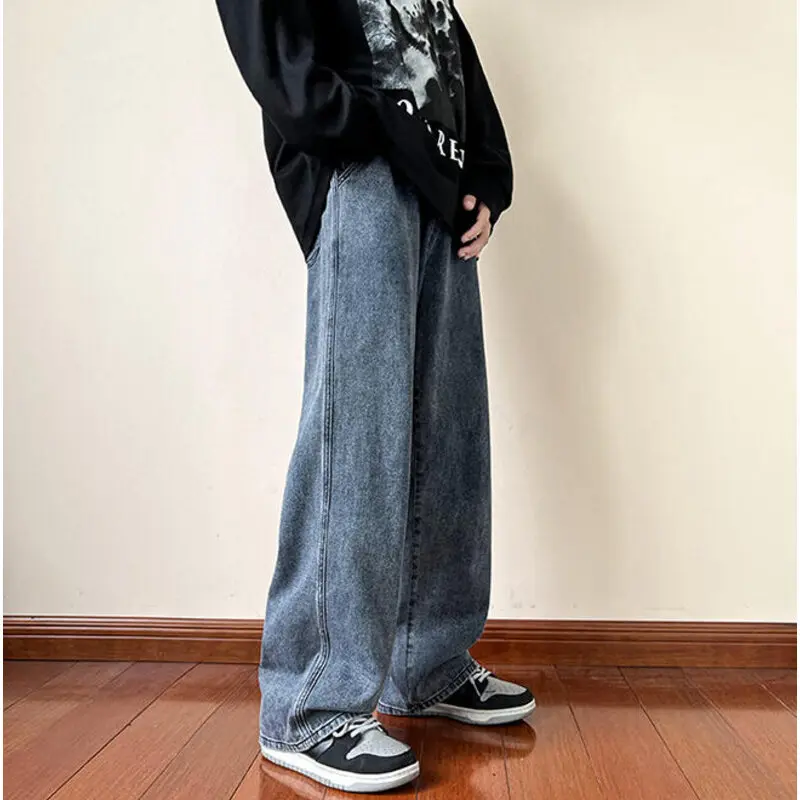 

Privathinker джинсы мужские модные брендовые свободные прямые джинсовые брюки хип-хоп однотонные повседневные брюки Harajuku мужские брюки