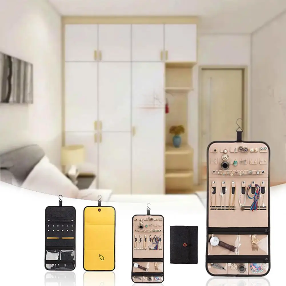 

Складной органайзер для ювелирных изделий, большая емкость, портативная, для путешествий, для демонстрации ювелирных изделий, в ванную комн...