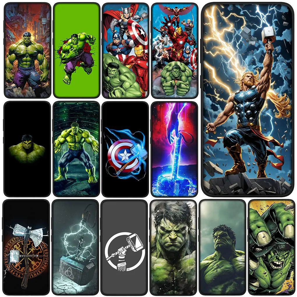 Чехол для телефона Thor Odinson Hammer Marvels Hulk Xiaomi Poco X6 X3 NFC GT X4 M6 F5 F6 Pro F3 C40 C65 + мягкий чехол