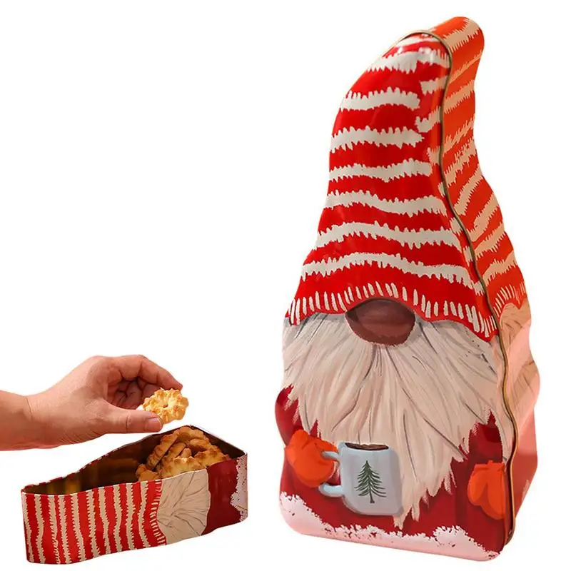 

Рождественская коробка для подарков, контейнер для хранения печенья в виде Санта-Клауса, хлебобулочная Рождественская коробка для подарко...