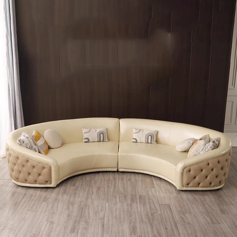 

Sectional Modern Living Room Sofas Corner Bubble Curved Leather Living Room Sofas Nordic European Sofas Camas Home Furniture