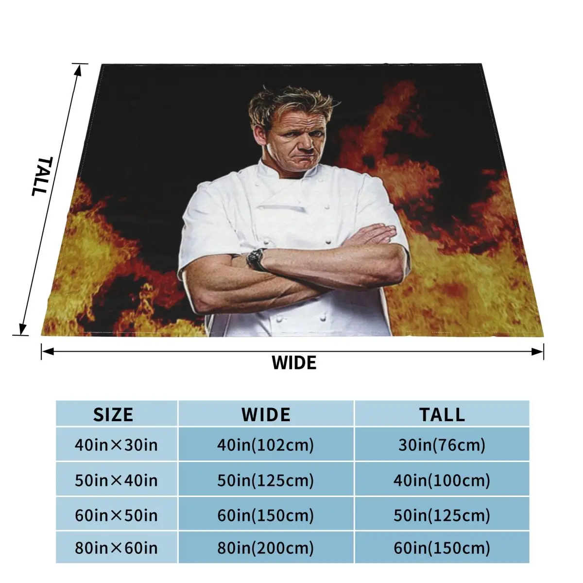 Супермягкое Флисовое одеяло Gordon Ramsay