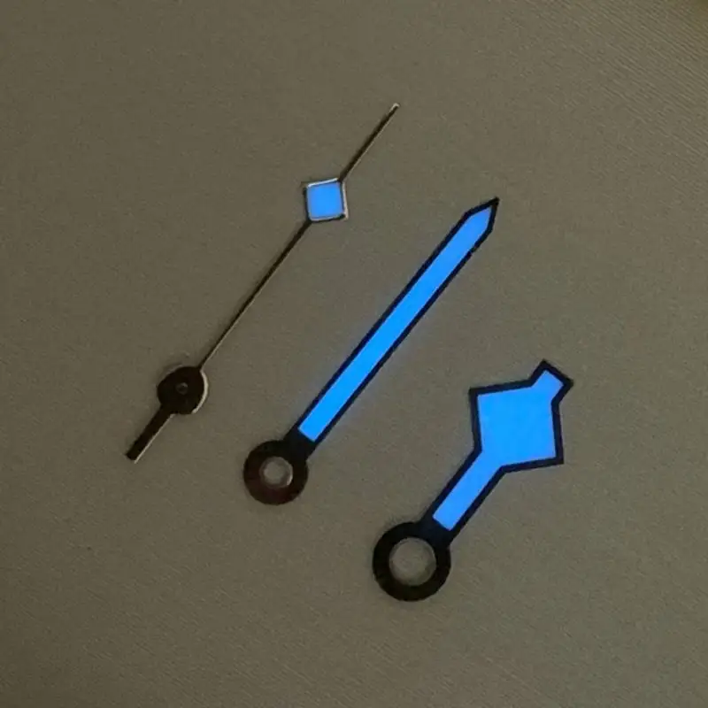 Watch Accessories Three Needle Blue Luminous Watch Hands Suitable for NH35 NH36 Mechanical Movement