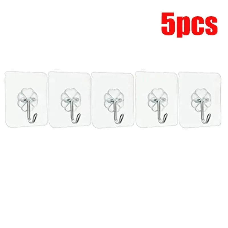 

Прозрачные бесшовные самоклеящиеся крючки из ПВХ 5/10/20/40 шт.