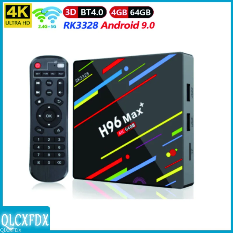 

ТВ-приставка H96 Max PLUS Android 9.0 RK3328 4K Smart TV Box 2,4 и Bluetooth 4 Гб 64 Гб медиаплеер телеприставка