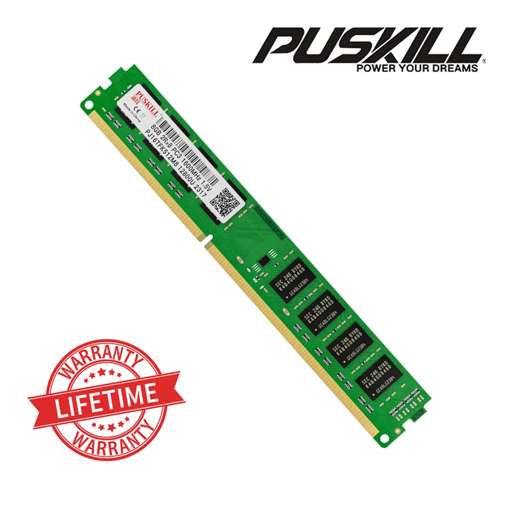 PUSKILL memoria ram DDR3 8 GB 4 GB 2 GB 1333 1600 MHz настольная память 240pin 1,5 V для ПК ram