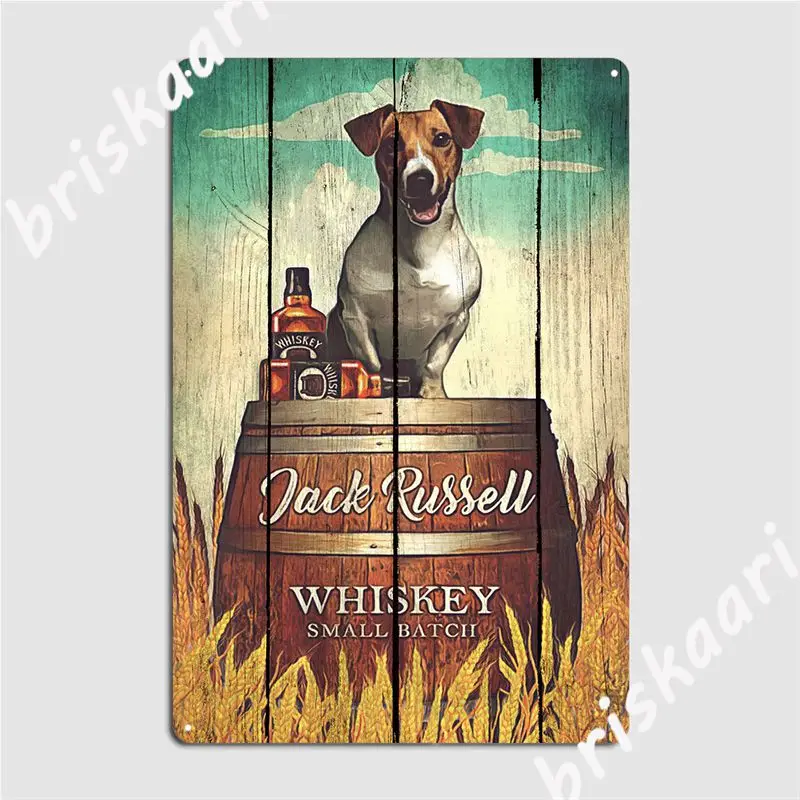 

Jack Russell Art Poster Metal Plaque Bar Cave Decoration Plaques Club Home Tin Sign Posters