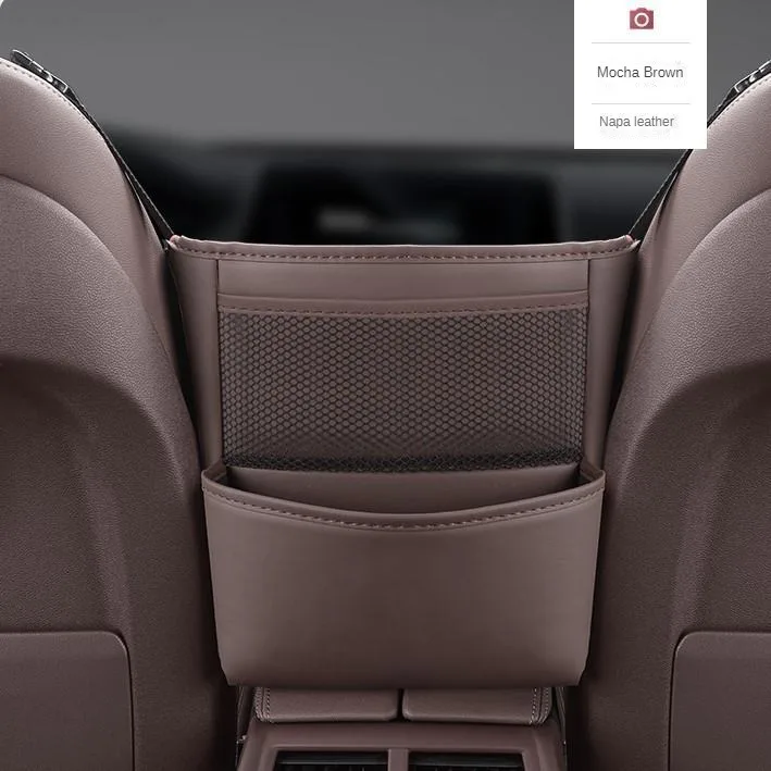 Автомобильный держатель для сумки между сидениями, Многофункциональная Кожаная сумка для хранения среднего сиденья, подвесная коробка из ткани органайзер для телефона