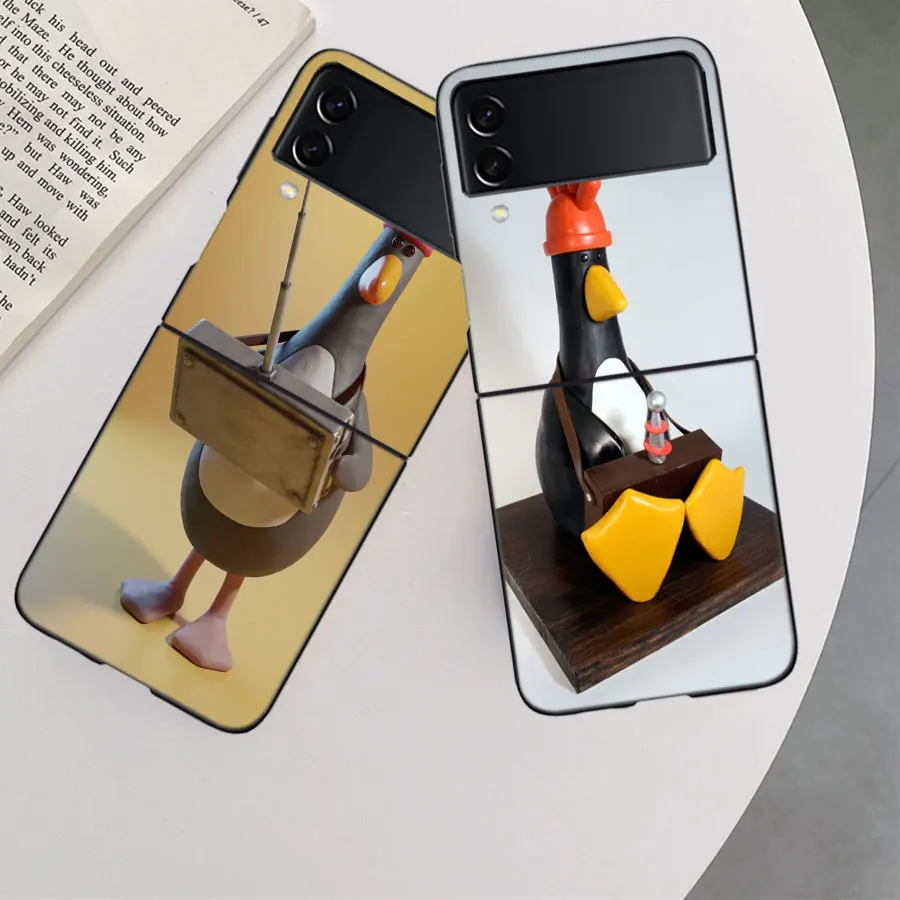 Фото W-WallaceS милый чехол G-Gromit для Samsung Z Flip 6 5G Galaxy Z Flip 5 4 3 5G Черный жесткий чехол для сотового телефона Роскошный чехол для ПК №3