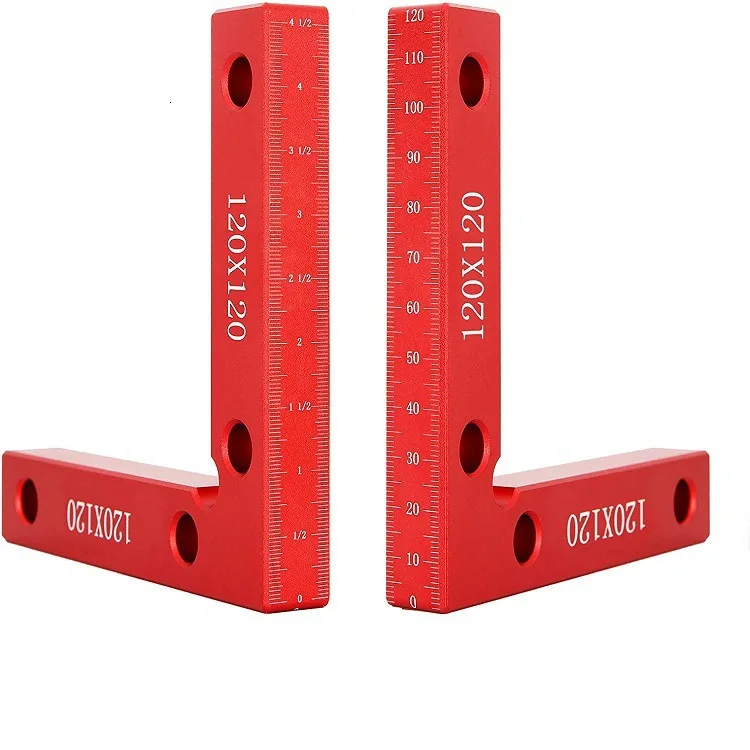

2pc Positioning Woodworking Fixture Aluminium Alloy 90 Degree Precise Clamping Square Right Angle Clamp Corner Positioning Ruler