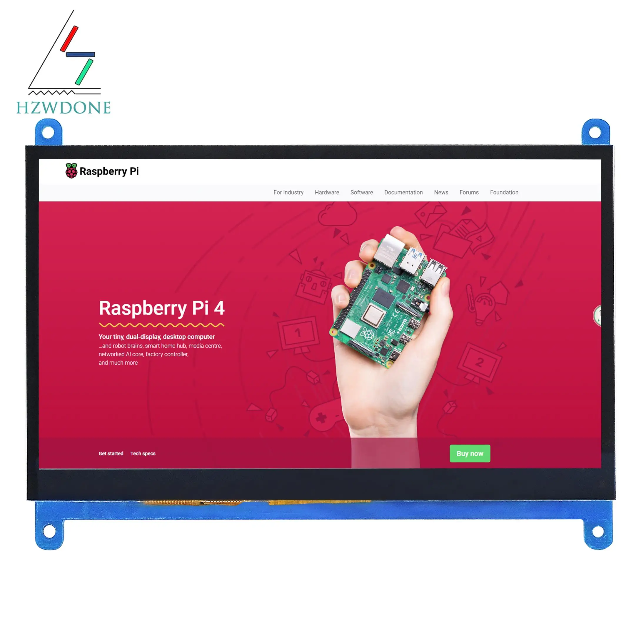 7-дюймовый 1024x600 Raspberry Pi дисплей для 4 3B + Windows сенсорный мини HDMI монитор - купить по