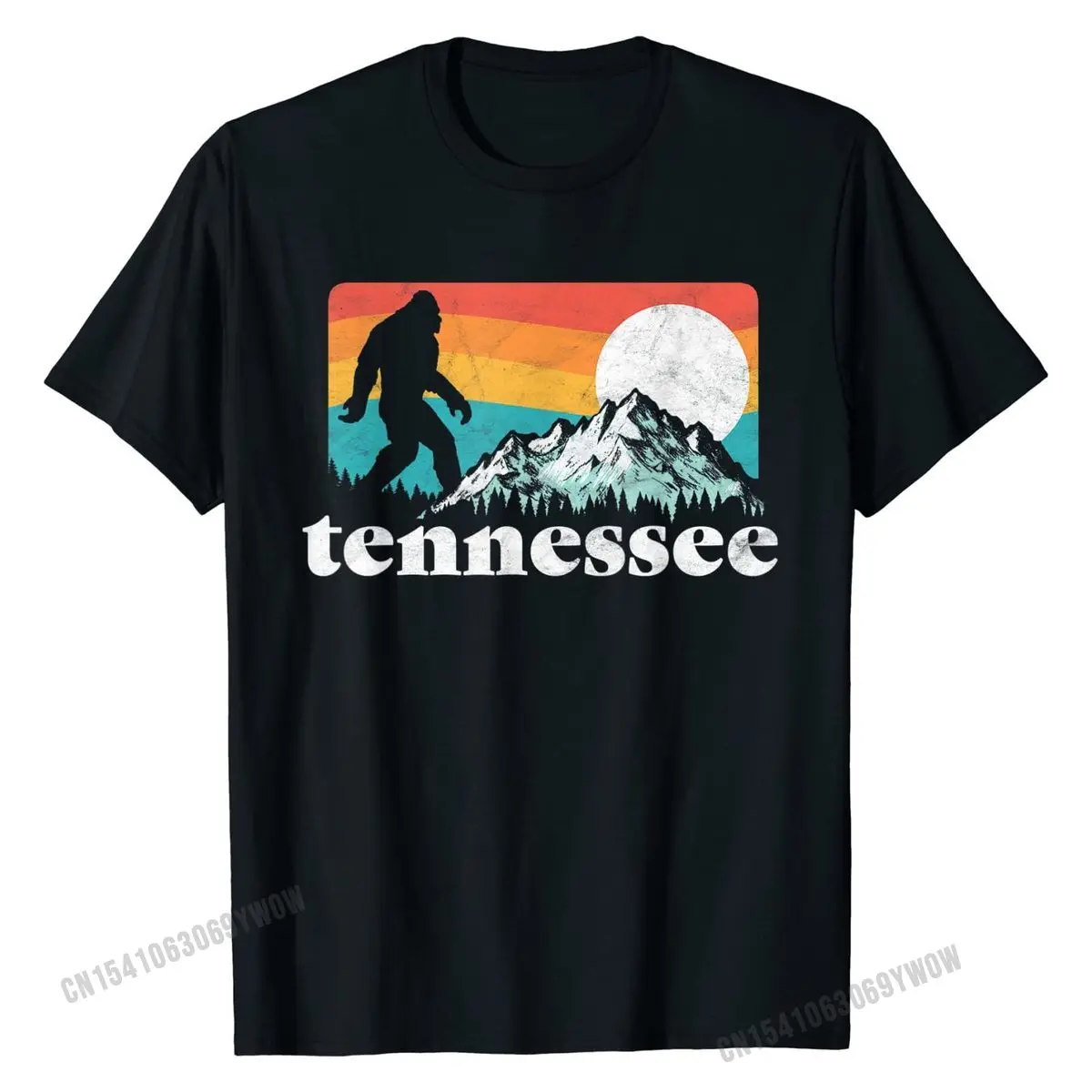 

Tennessee Bigfoot Mountains Retro 80's T-Shirt Fashion Boy T Shirt Casual Tops Shirts Cotton Street