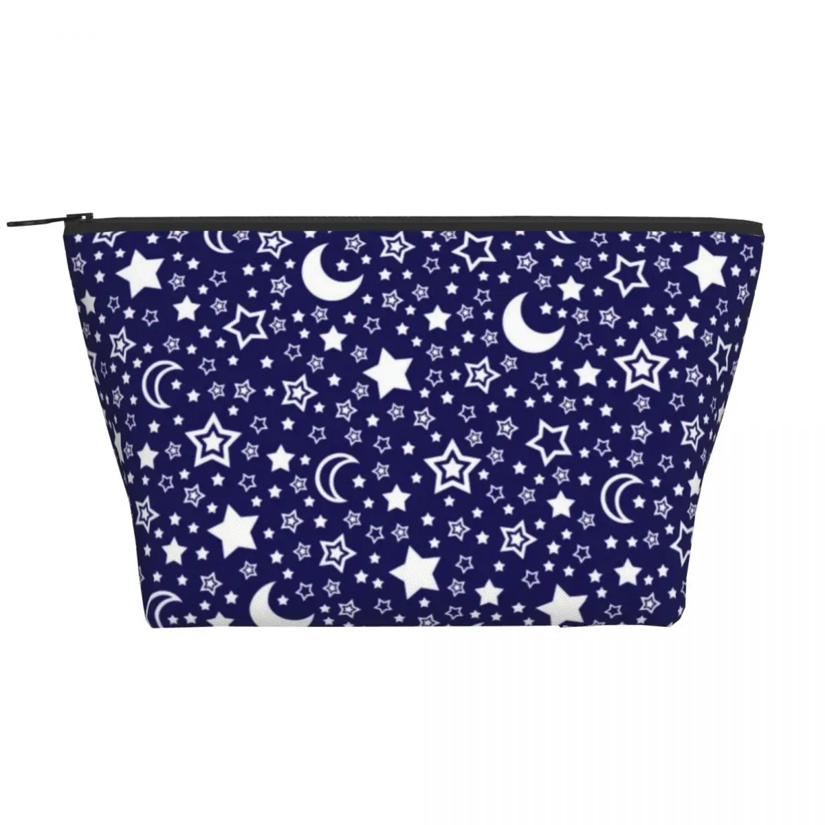 

Night Sky Zipper Storage Organizers Moon and Stars Print Pack Makeup Pouch Bathroom Couples Cosmetic Bags