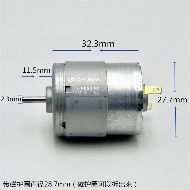 Фото Мотор Mabuchi RS-365PH-13205 Mini 365, DC 12В 18В 24В, 8250 об/мин, микроэлектродвигатель 28 мм, вал 2,3 мм, для DIY, бытовой техники, массажеров №2