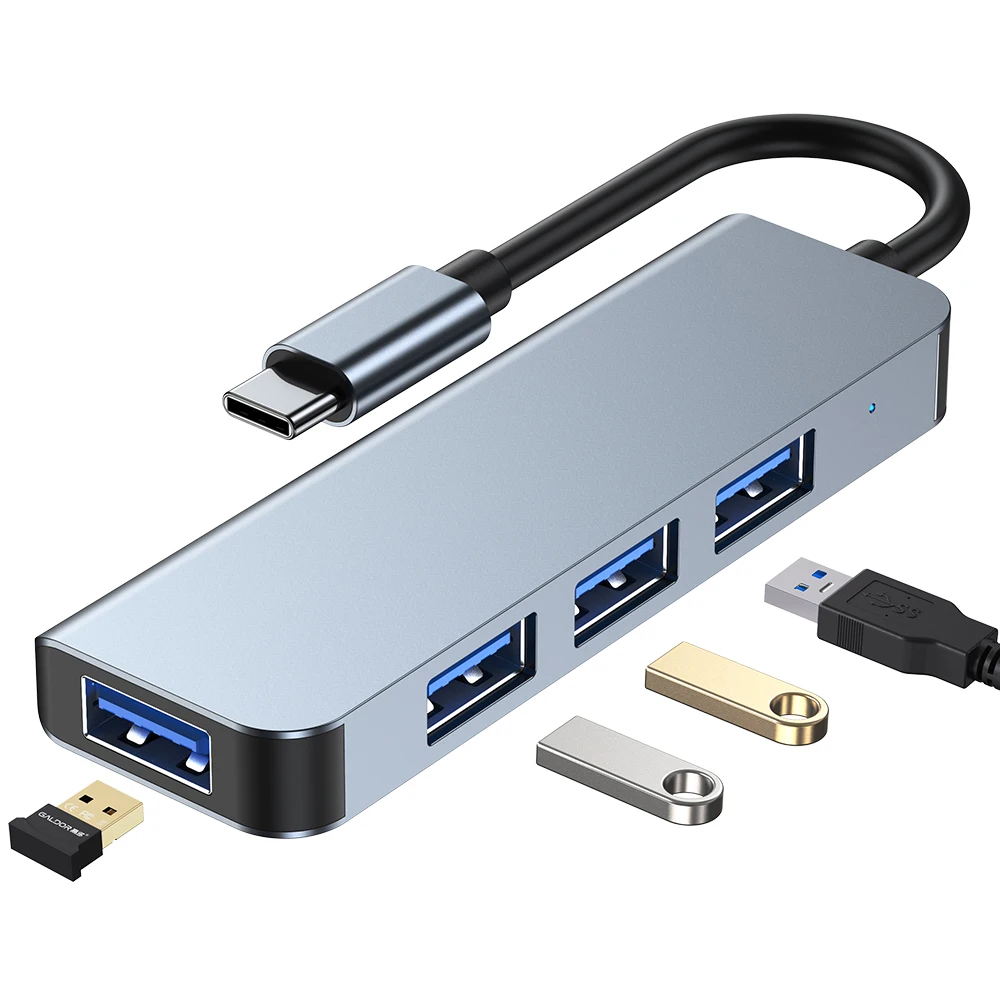 

USB-разветвитель 3,0 с 4 портами USB 3,0 2,0 и микро-зарядкой