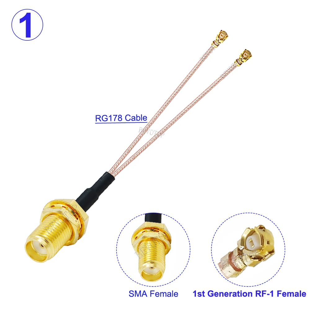 

BEVOTOP Коаксиальный кабель RG178 SMA на 2 IPX-1