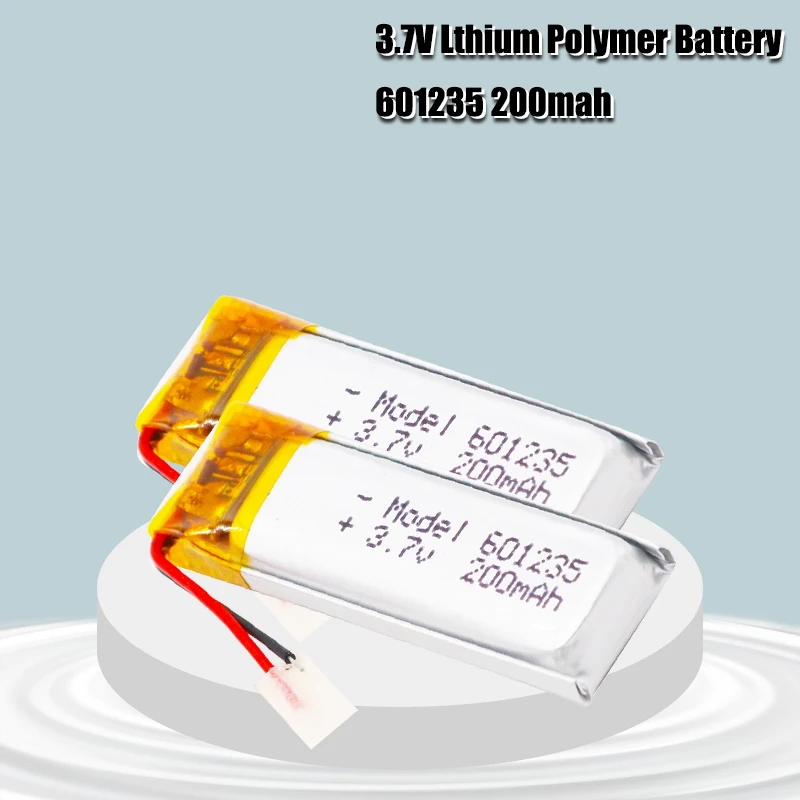 

3.7V 200mAh Rechargeable Battery 601235 Lithium Polymer Li-Po ion batteries For DIY Mp3 GPS PSP bluetooth Headphone Headset