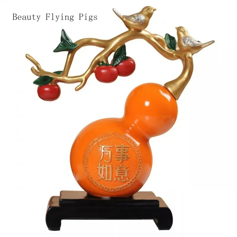 1 шт. 26x11 5x30 см смоляная тыква счастливый орнамент новый китайский дом украшение