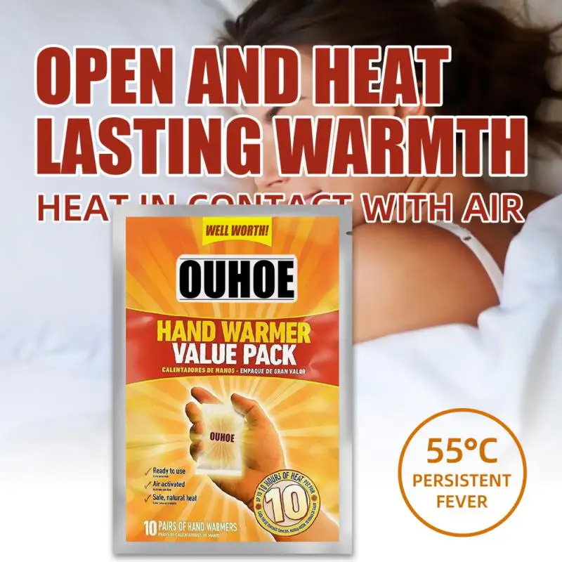

10/Disposable Hand Warmer Value Pack Self-heating Cold-proof Warming Abdomen Warming Patch Warm Body Patch
