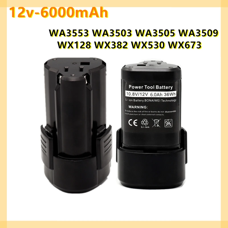 

New In 2022 Für Worx WA3505 12V 6000 MAh Li-Ion Akku WA3553 WA3503 WA3509 WX128 WX382 WX530 WX673 Ersatz Batterie L50