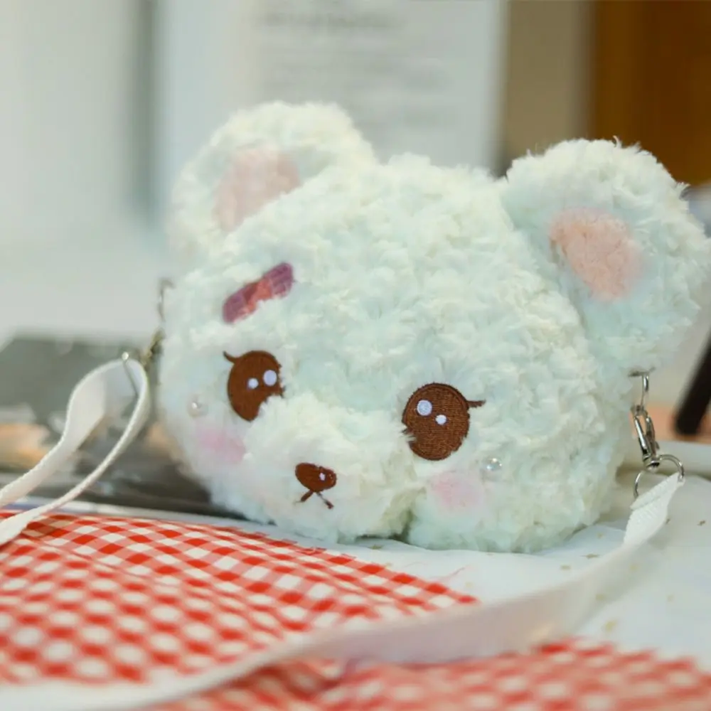 

Плюшевая сумка через плечо с милым медведем, новая крутая сумка для макияжа, плюшевые кошельки, набивная сумка через плечо для женщин и девушек