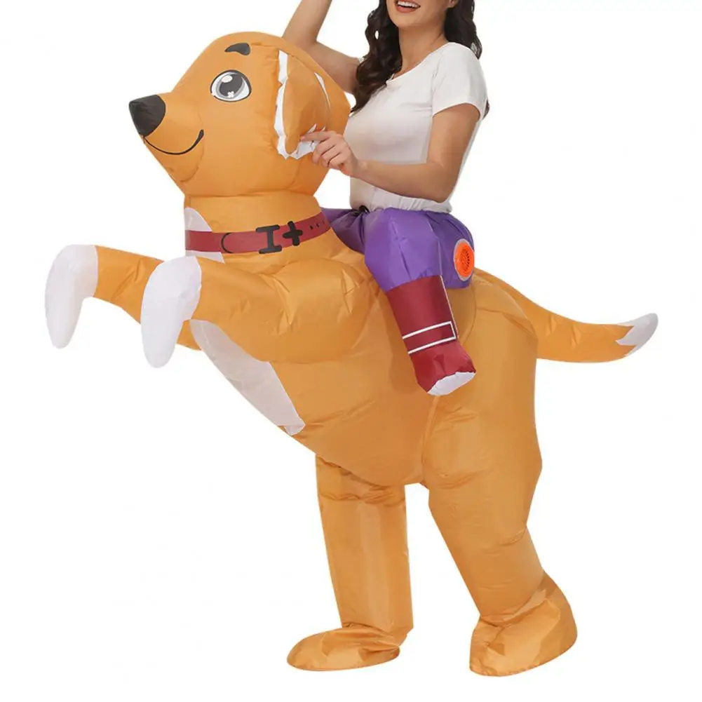 

Забавный надувной костюм игрушка собака украшение водонепроницаемый Хэллоуин золотые надувные костюмы праздничные принадлежности